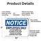 Signmission Employees Only No Customers Are Allowed OSHA Notice Sign, Aluminum, 10in W x 7in L, 2PK OS-2PACK-NS-A-710-L-11996 - alternate 6